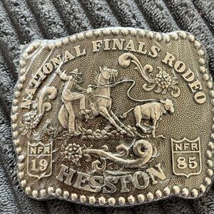 New in Package HESSTON National Finals Rodeo NFR Commemorative  Buckle - 1985